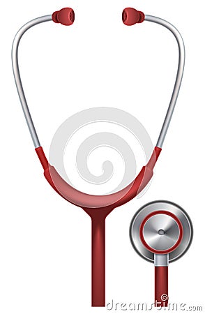 Stethoscope icon. Realistic medical tool. Doctor symbol Vector Illustration