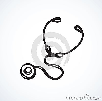 Stethoscope icon. Vector drawing Vector Illustration