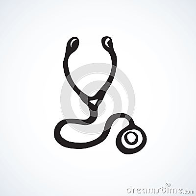 Stethoscope icon. Vector drawing Vector Illustration