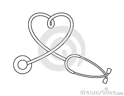 Stethoscope line icon Vector Illustration