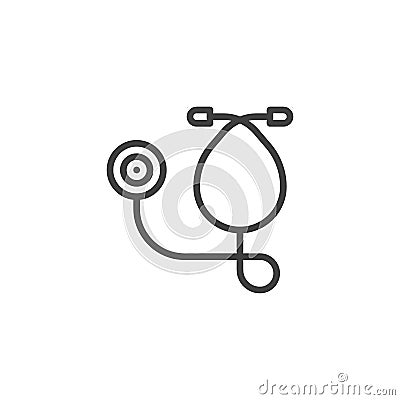 Stethoscope line icon Vector Illustration