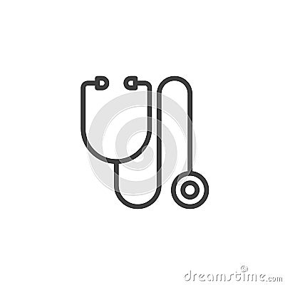 Stethoscope line icon Vector Illustration