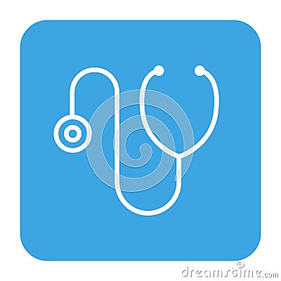 Stethoscope medical device icon Vector Illustration
