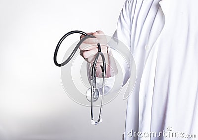 Stethoscope in the medical profession Stock Photo