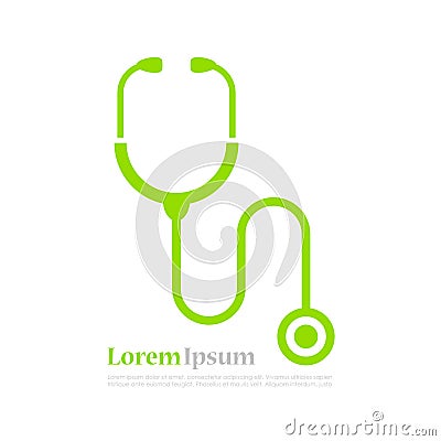 Stethoscope medical vector logo Vector Illustration