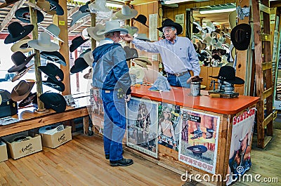 Stetson Hat Fitting Editorial Stock Photo