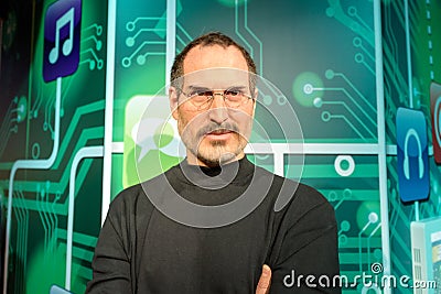 Steve Jobs figure at Madame Tussauds wax museum in Istanbul. Editorial Stock Photo