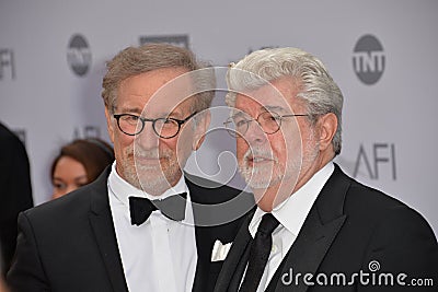 Steven Spielberg & George Lucas Editorial Stock Photo