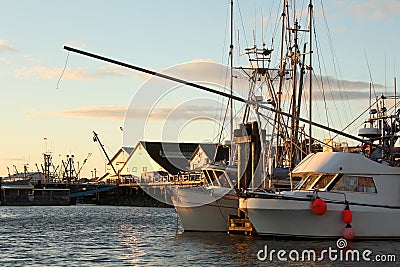 Steveston Harbor, Fisherman's Docks, BC Stock Photo