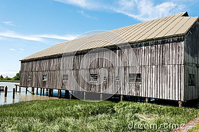 Steveston - Old Fish Packing House Stock Photo