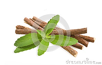 Stevia and licorice Stock Photo