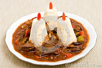 Stew with kuskus Stock Photo