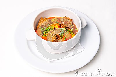 Stew meat, potatoes and carrots Stock Photo