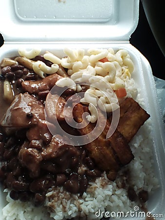 Stew peas with pigtail Stock Photo