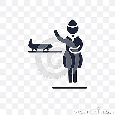 stewardess transparent icon. stewardess symbol design from Professions collection. Vector Illustration