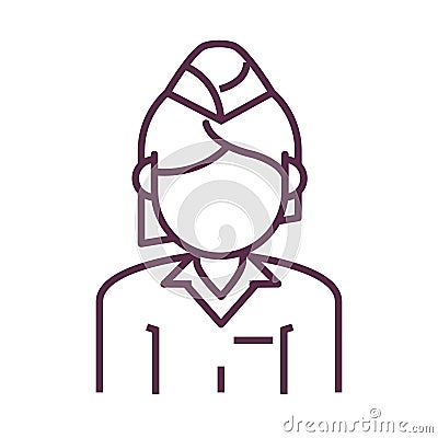 stewardess woman profession Vector Illustration