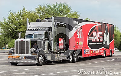 Stewart-Haas Racing NASCAR Hauler Editorial Stock Photo