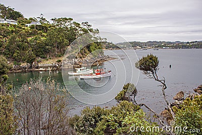 Leask Bay at Stewart Island or Rakiura in New Zealand. Stock Photo