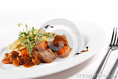 Stewed Beef with Potato Stock Photo