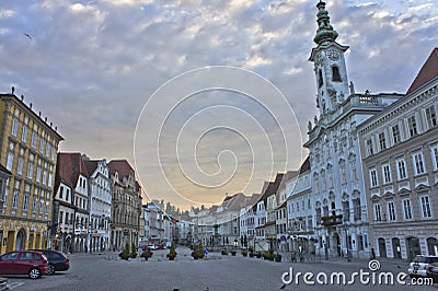 Steyr, Old city street view, Austria, Europe Editorial Stock Photo