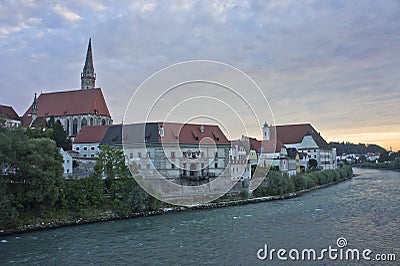 Steyr, Old city view by the river, Austria, Europe Editorial Stock Photo