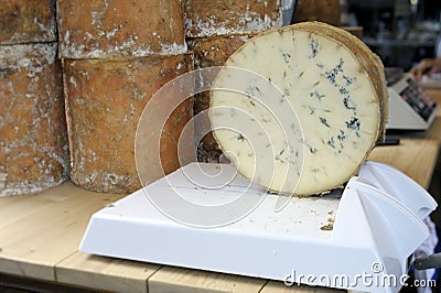 Stichelton cheese Stock Photo