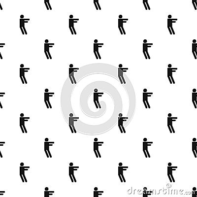 Stick figure stickman pattern vector seamless Vector Illustration