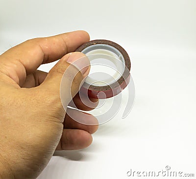 Stick tape on the white background Stock Photo