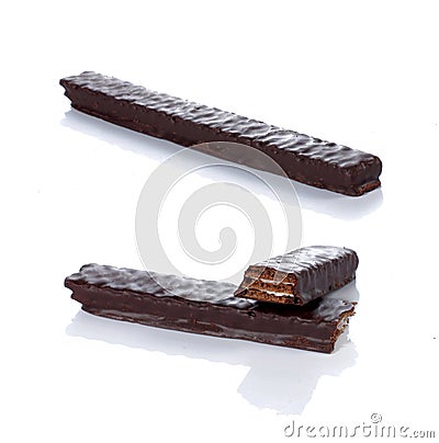 Stick wafer chocolate Stock Photo