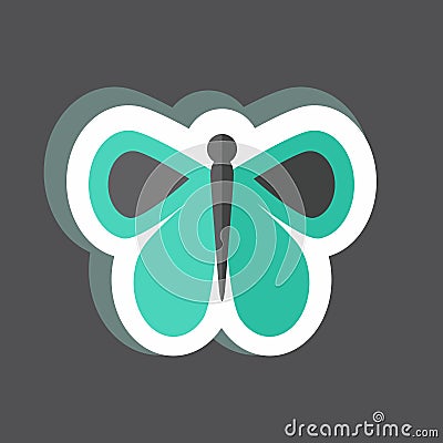 Sticker Butterfly 1. suitable for Animal symbol. simple design editable. design template vector. simple symbol illustration Cartoon Illustration