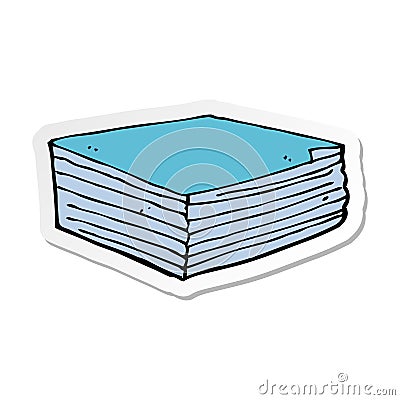 sticker of a cartoon note pads Vector Illustration