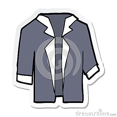 sticker of a cartoon suit shirt Vector Illustration