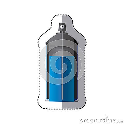 sticker colorful internal view aerosol spray bottle can Cartoon Illustration