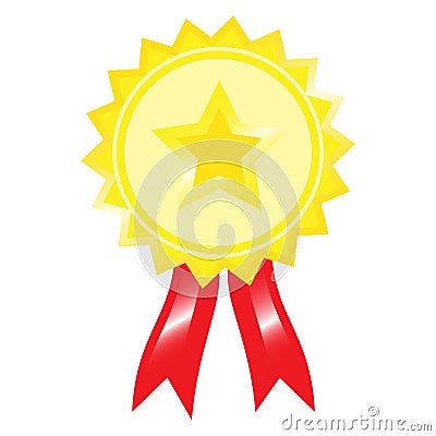 Sticker difference. Reward for achievement. certification sign Vector Illustration