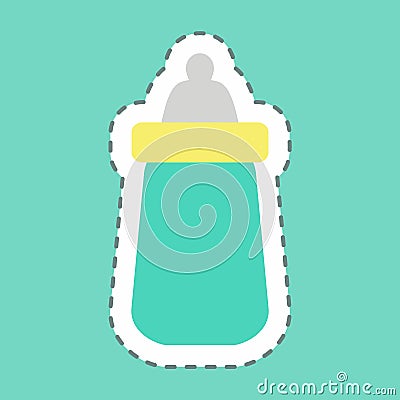 Sticker Feeder 2, Line Cut - Simple illustration Cartoon Illustration