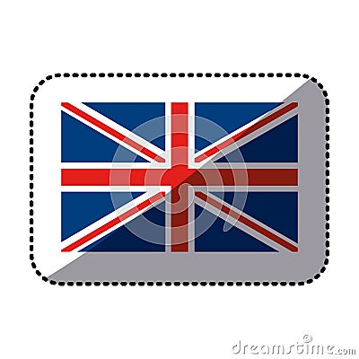 sticker flag united kingdom classic british icon Cartoon Illustration