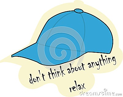 sticker image of a cap with an inspirational inscription Stock Photo