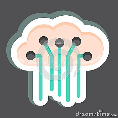 Sticker Internet of Things. related to Machine Learning symbol. simple design editable. simple illustration. simple vector icons Vector Illustration