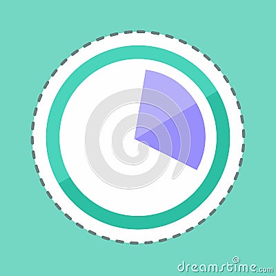 Sticker line cut Data Usage. suitable for Mobile Apps symbol. simple design editable. design template vector. simple symbol Cartoon Illustration