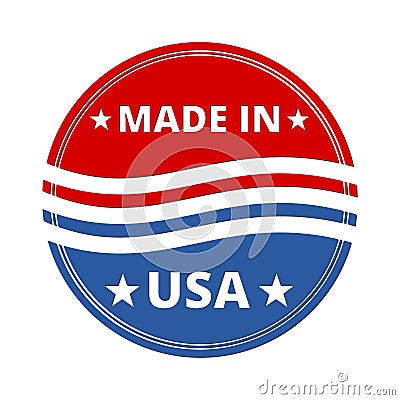 Sticker - Made in USA - Vector illustration Vector Illustration