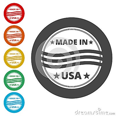 Sticker - Made in USA - Vector illustration Vector Illustration