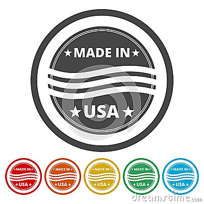 Sticker - Made in USA - Vector illustration Vector Illustration