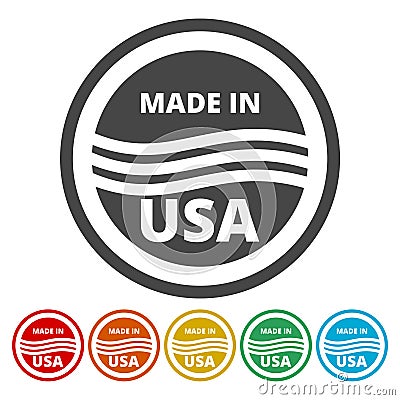 Sticker - Made in USA - Vector illustration Vector Illustration