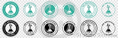 Sticker no artificial colors 2 Vector Illustration