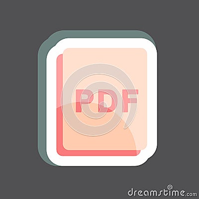 Sticker Picture as PDF. suitable for Photo Editing symbol. simple design editable. design template vector. simple symbol Cartoon Illustration