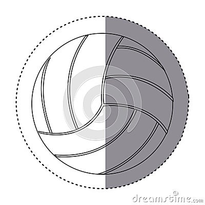 sticker silhouette volleyball icon sport Cartoon Illustration