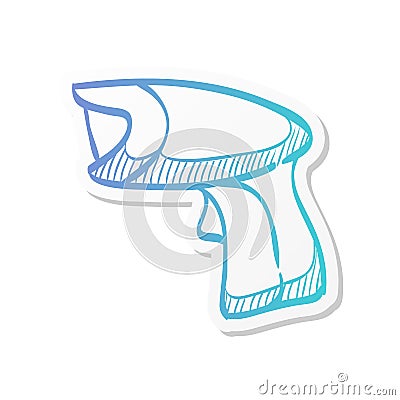 Sticker style icon - Barcode reader Vector Illustration