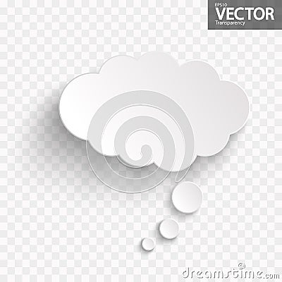 sticker thought bubble with shadow Vector Illustration
