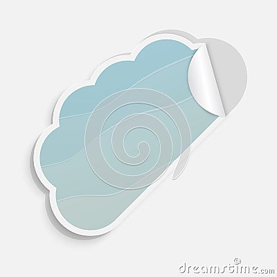 Stickers cloud. Vector illustration. Vector Illustration