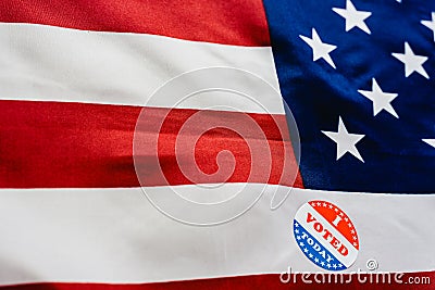 Stickers to indicate that I have already fulfilled the duty to vote today in the American elections Editorial Stock Photo